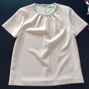 Kate Spade blush embellished top